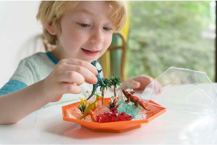 4M Crystal Growing: Kristalle züchten: Dinosaurier Kristall-Terrarium - Experimentierkasten Kinder a