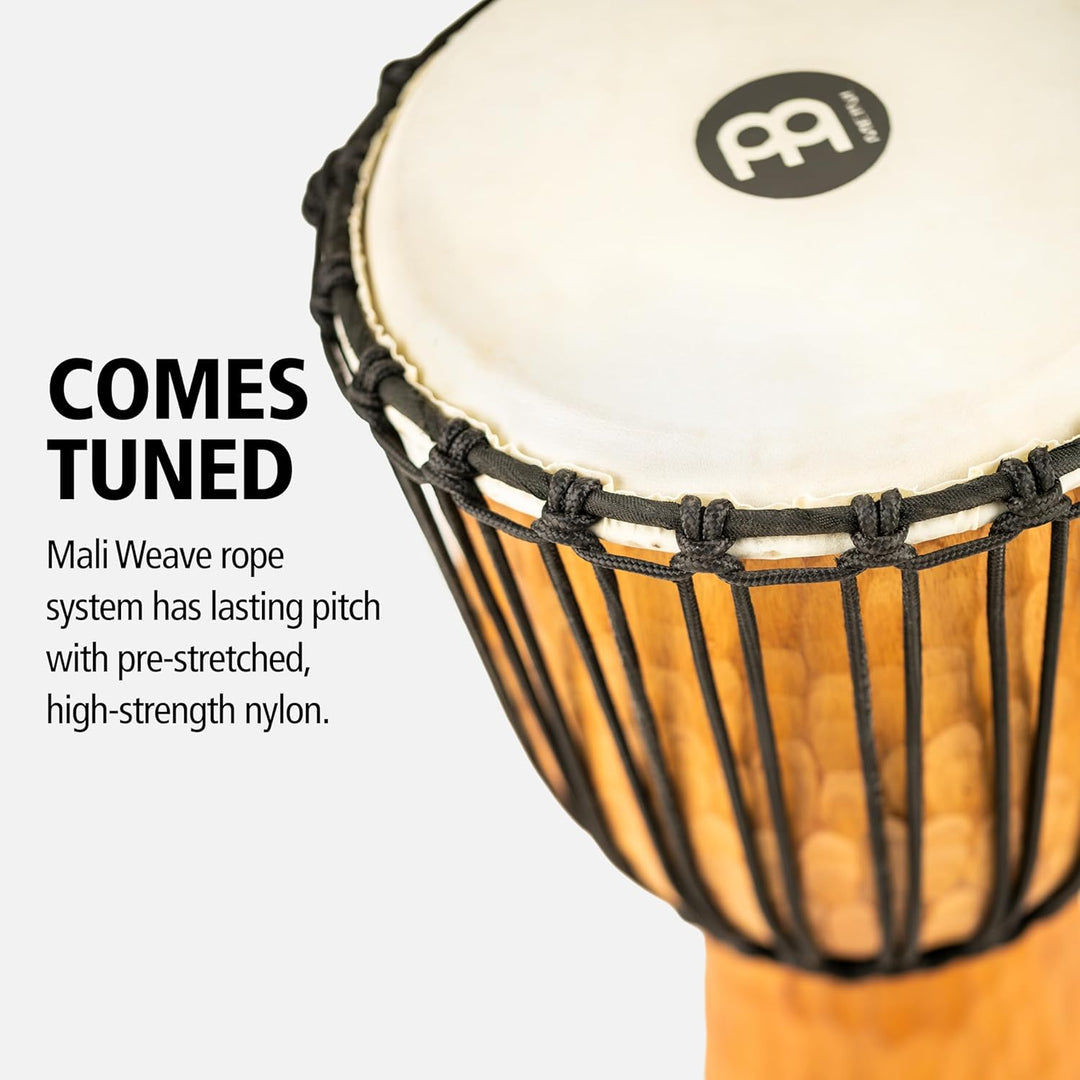 Meinl Percussion HDJ4-L Wood Djembe, Headliner/Nile Series, Rope Tuned, 30,48 cm (12 Zoll) Durchmess