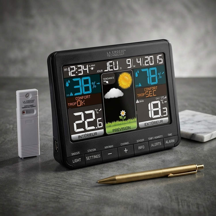 La Crosse Technology WS6825 Wetterstation, Schwarz