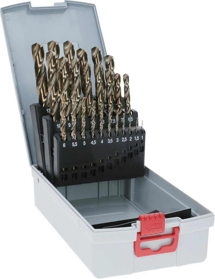 Bosch Professional 25tlg. Metallbohrer-Set HSS-Cobalt ProBox (für Edelstahl, Zubehör Bohrschrauber)