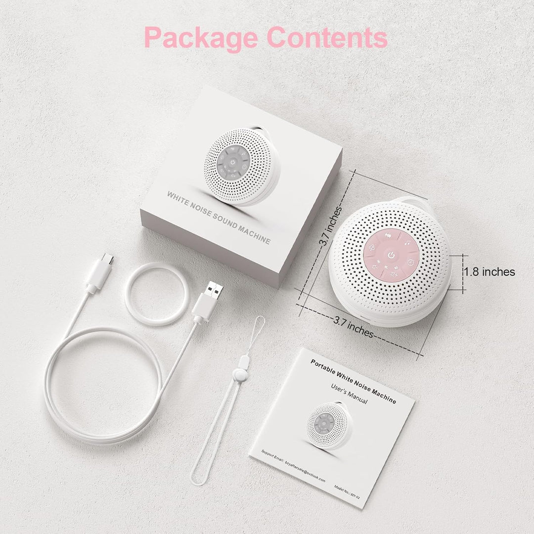 White Noise Machine Baby, Einschlafhilfe Babys mit 2000mAh Akku,Portable Sound Machine for Adults,21