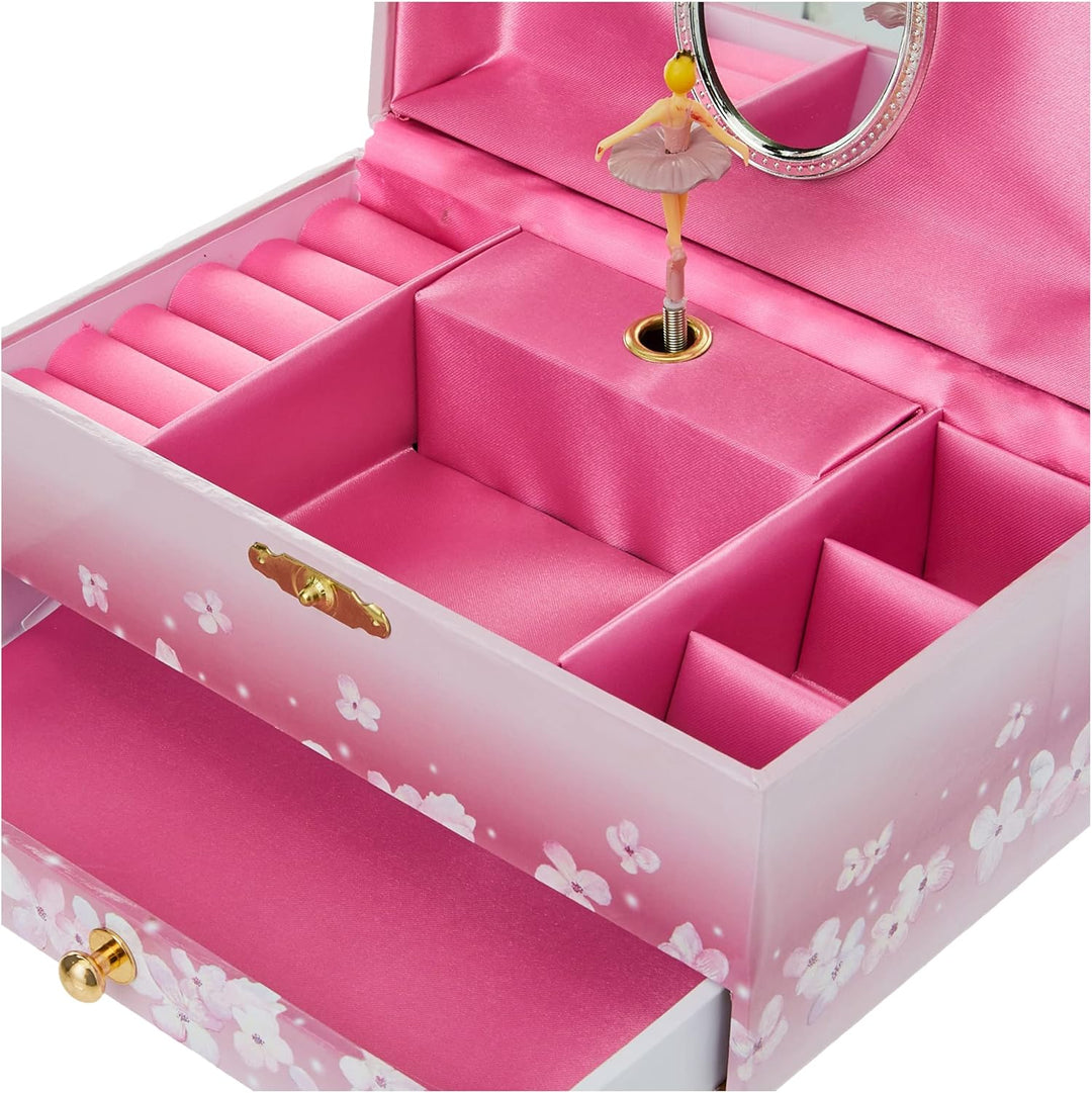 Goki 15545 Musikspieldose "Ballerina" Melodie Schwanensee, rosa