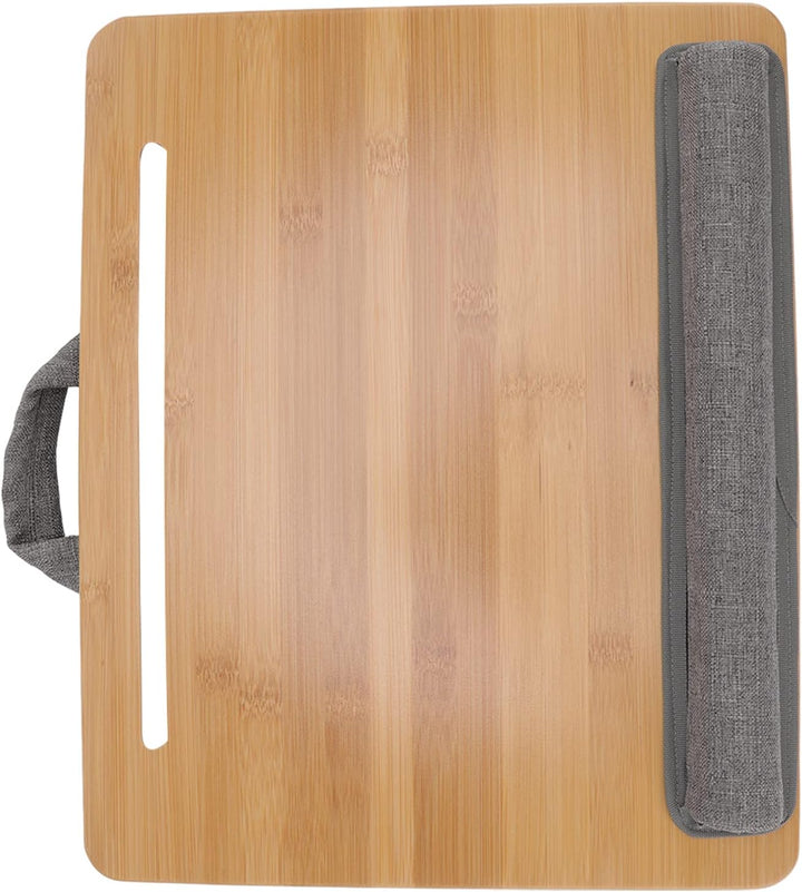 Haofy Laptop Schreibtisch, 42 X 34 cm Bambusplatte mit Kissen und Handgelenkauflage, Schossständer f