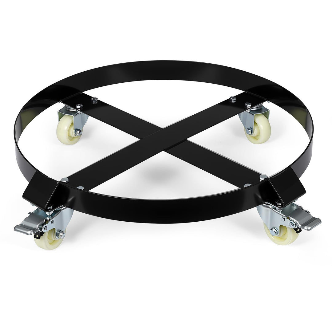 Garvee Fassroller,Rundes Rollbrett Aus Metall ø 64 cm,190L Transportroller Bis 1000 Lbs,Schwerlastro
