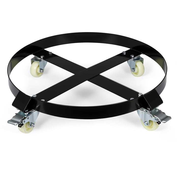 Garvee Fassroller,Rundes Rollbrett Aus Metall ø 64 cm,190L Transportroller Bis 1000 Lbs,Schwerlastro