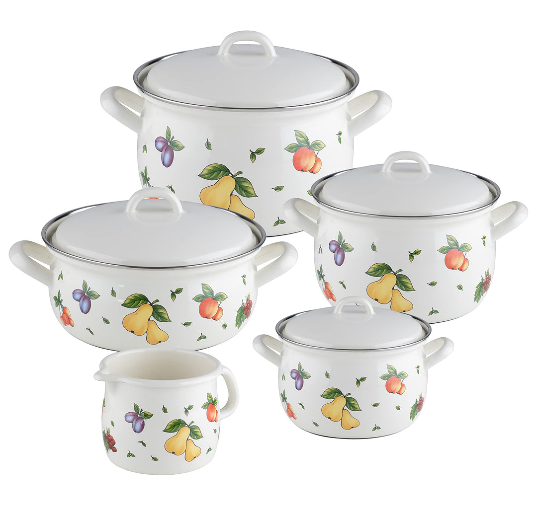 Riess, 0547-068, Spar-Set 5-teilig, Nouvelle - Fruit Garden, bestehend aus: Fleischtopf mit Deckel 1