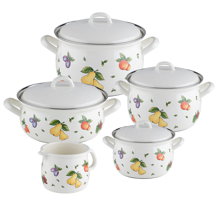 Riess, 0547-068, Spar-Set 5-teilig, Nouvelle - Fruit Garden, bestehend aus: Fleischtopf mit Deckel 1
