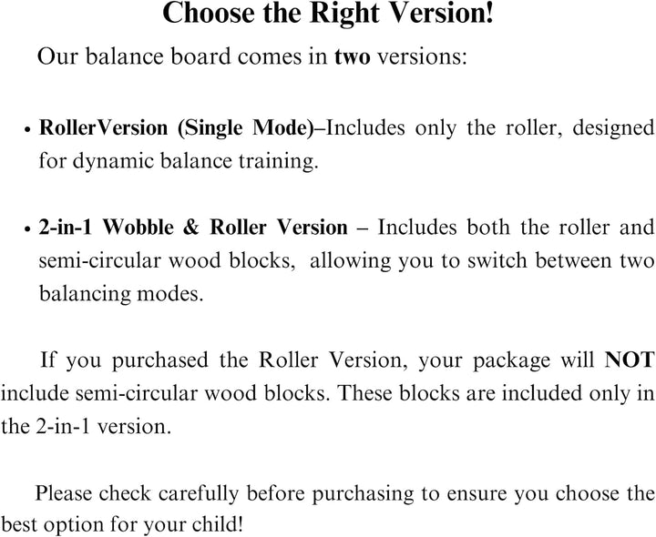 Sportneer Balance Board - Wobble Board mit verstellbaren Stoppern und Rollen - Balancier-Trainer zur