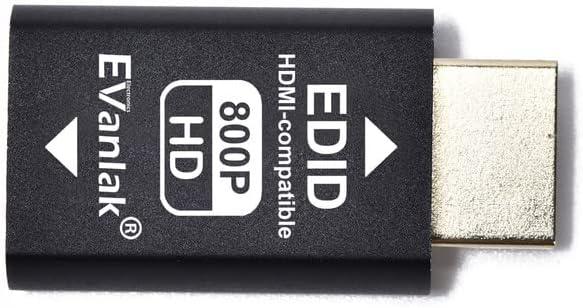 EVanlak HDMI-Emulator-Adapter (3. Generation), kompatibel mit Mac Thunderbolt auf HDMI-Switches/Exte
