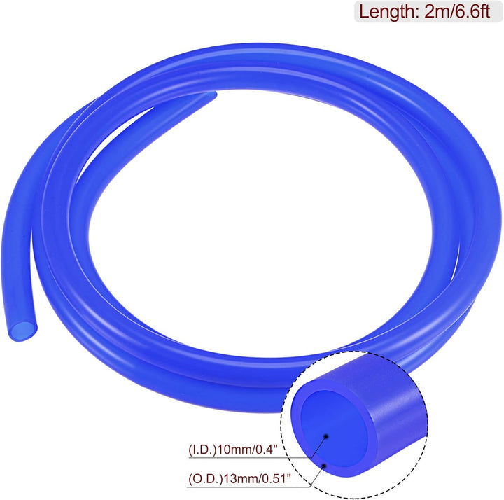 sourcing map Silikonschlauch Schlauch 10mm ID 13mm OD 6.6ft Blau Hochtemperatur für Wasserschlauch L