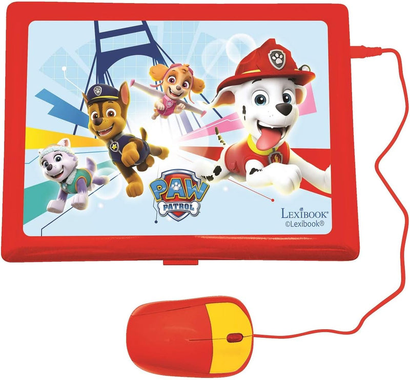 Lexibook, Paw Patrol, Lern- und zweisprachiger Laptop Deutsch/Englisch, Spielzeug für Kinder (Jungen