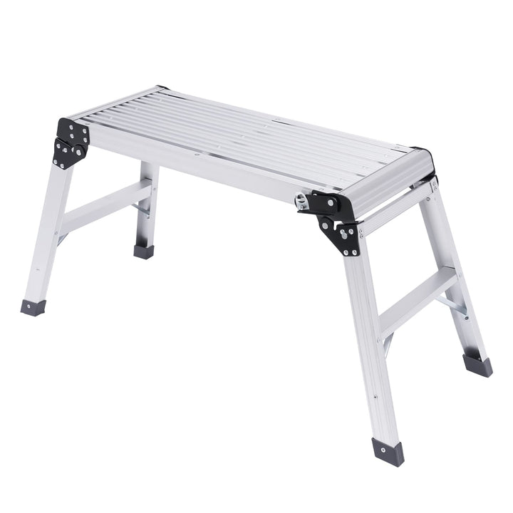 Tritthocker, Klapptritt Klappbar Trittstuhl, Grosse Plattform Tragbar Fussbank, Max 150kg, mit PVC R