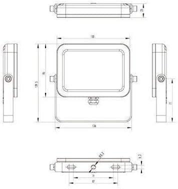 August Müller Lichttechnik AG LED Strahler AML® FL 10W, Profi-Qualität für aussen, IP65, Metallgehäu