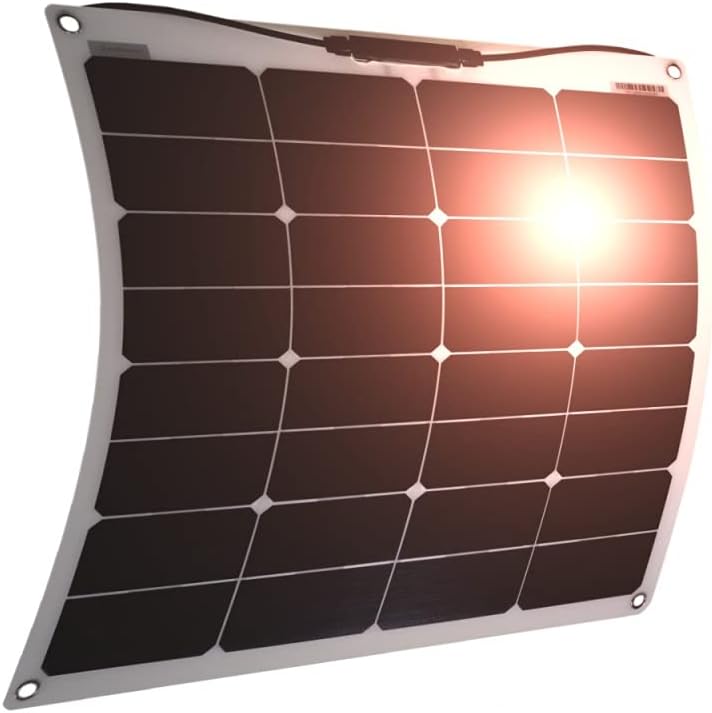 Solarmodul 50 Watt flexibel Mono Solarpanel Solarzelle Semi Flex PV Wohnmobil Camping 580x540x2