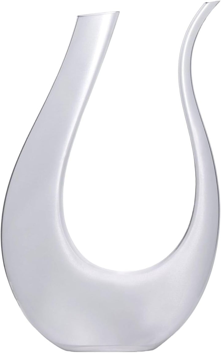 Intirilife Wein Dekanter in U-Form aus Glas in Klar - 750 ml- Weinkaraffe, Rotwein Dekantierer, Wein