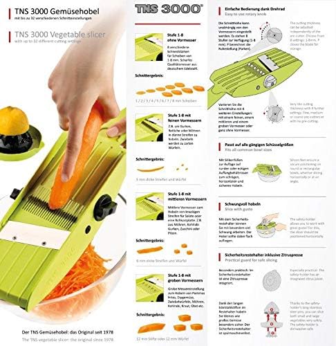 TNS 3000 Gemüsehobel "All in One" das Original (Blau-Grau) Lime, Lime