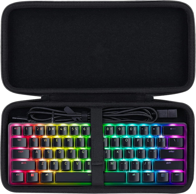 co2CREA Harte 60% Tastatur reiseschutzhülle Etui Tasche für Razer Huntsman Mini Kompakte 60% / Snpur