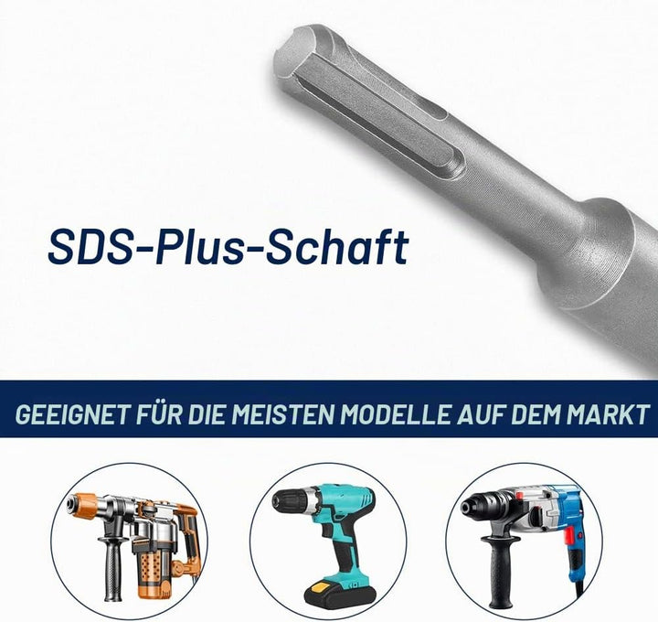 CGBOOM 5tlg Meissel Set für SDS Plus,165 mm x 75 mm Fliesenmeissel, Breitmeissel, Flachmeissel, Spit