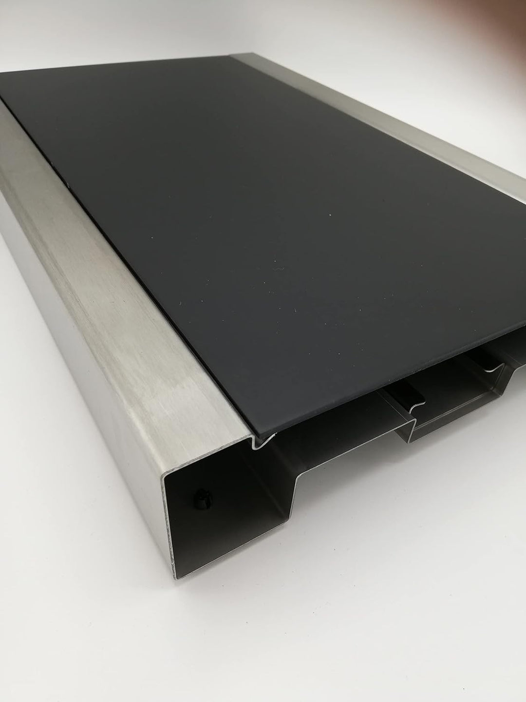 Koch #00 Edelstahl Rechaud/Stövchen mit eloxierter Wärmeplatte und flexiblem Teelichtauszug für 3 Te