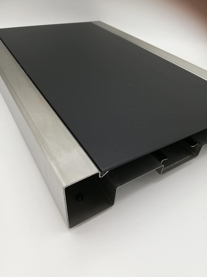 Koch #00 Edelstahl Rechaud/Stövchen mit eloxierter Wärmeplatte und flexiblem Teelichtauszug für 3 Te