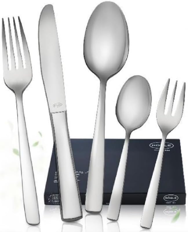 RÖSLE ELEGANCE Besteck 60-teilig, Hochwertiges Essbesteckset für 12 Personen aus Edelstahl 18/10, Kl