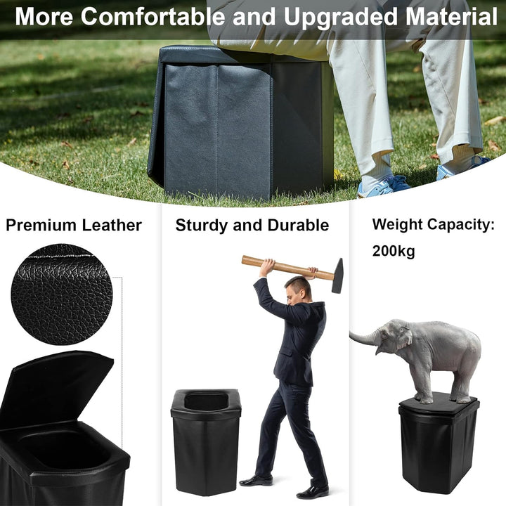 TOONGEEN Campingtoilette Faltbar, Mobile Camping Toilette WC Klo Klapptoilette für Unterwegs, Notfal