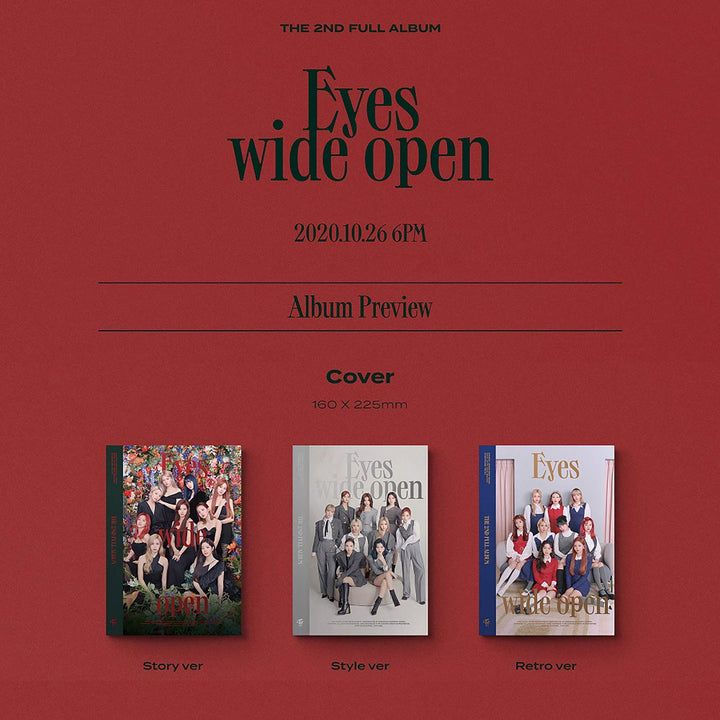 TWICE 2nd Album - EYES WIDE OPEN [ RETRO ver. ] CD + Photobook + Message Card + Lyric Poster + Stick