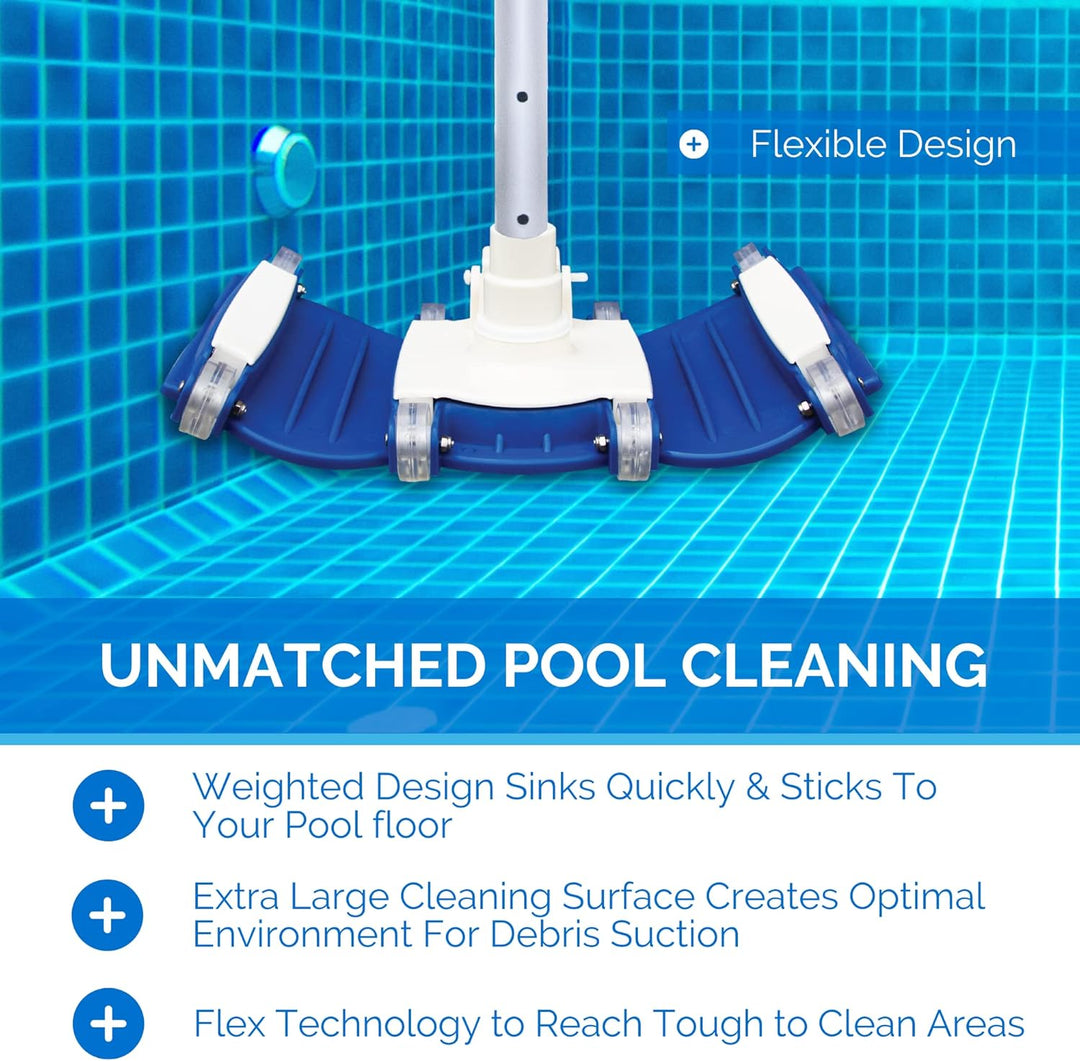SWIMLINE HYDROTOOLS Manueller Vakuumkopfaufsatz für Innen- und oberirdische Pools | gewichteter flex