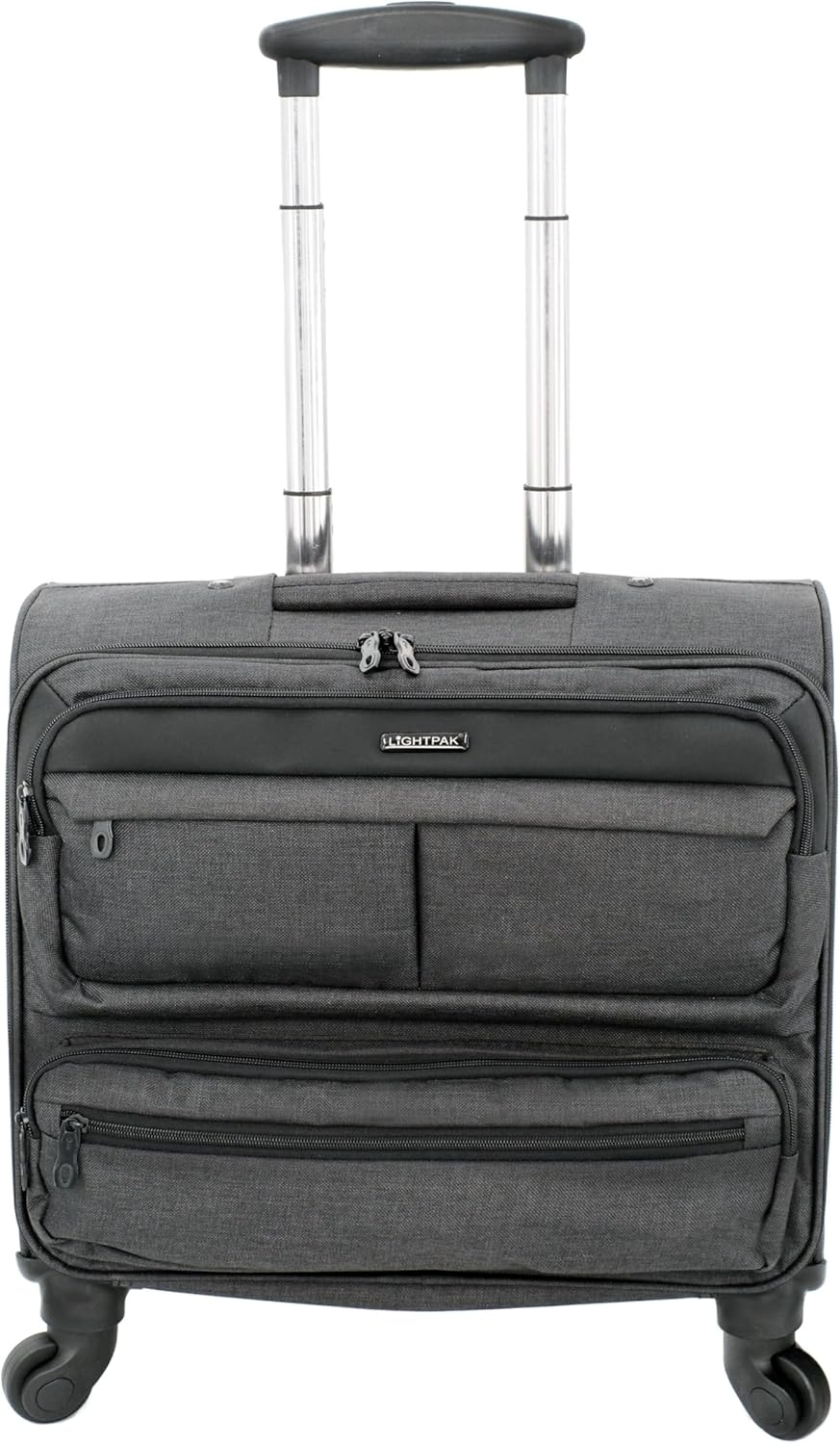LIGHTPAK Business Laptop Overnight Trolley Ronney, Rollkoffer aus 600D Nylon, Reisekoffer mit 4 Roll