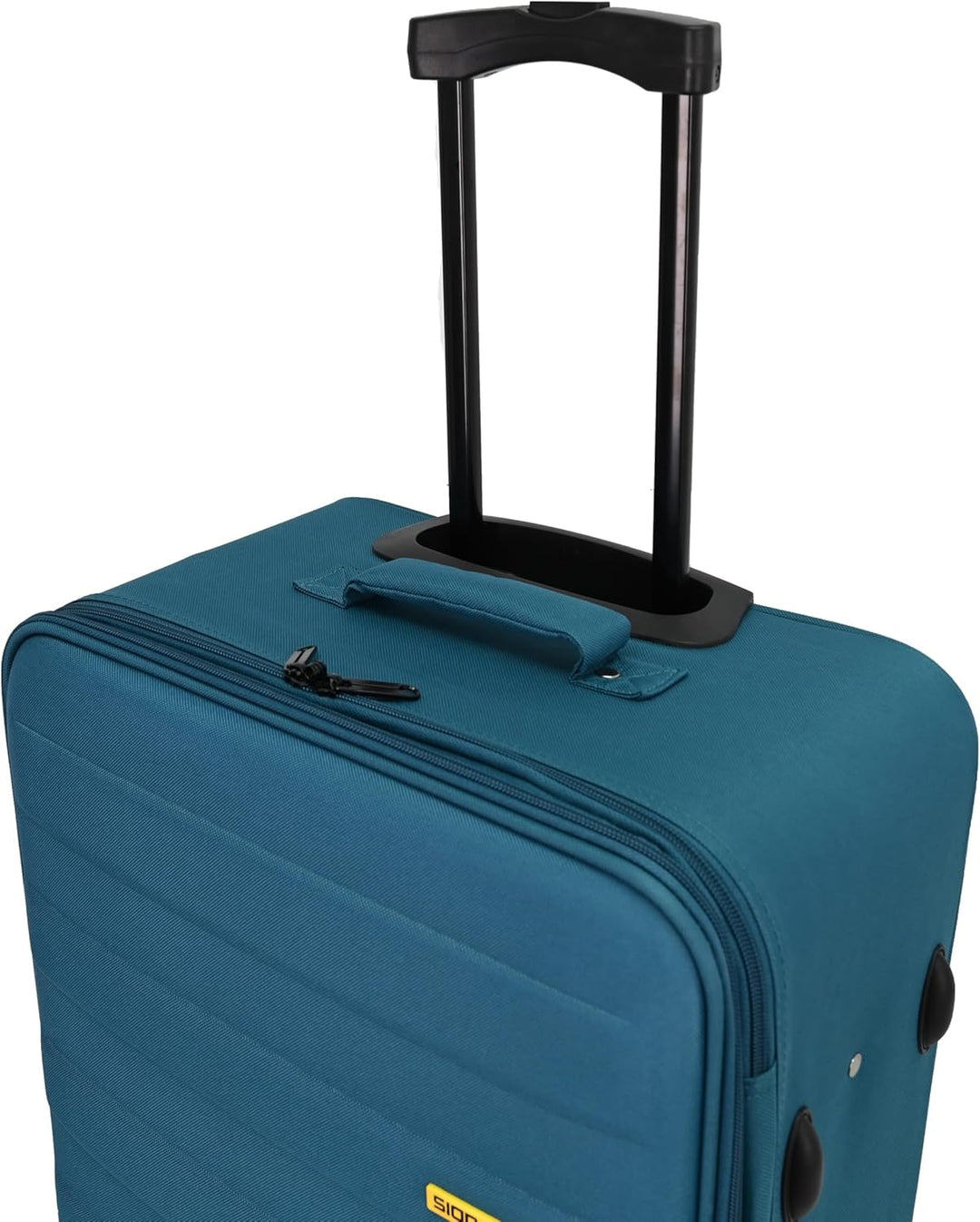 SIGN Stoffkoffer Reisekoffer Trolley (Handgepäck-Mittel-Gross-Set) + 5cm Dehnungsfuge (Pastellblau,