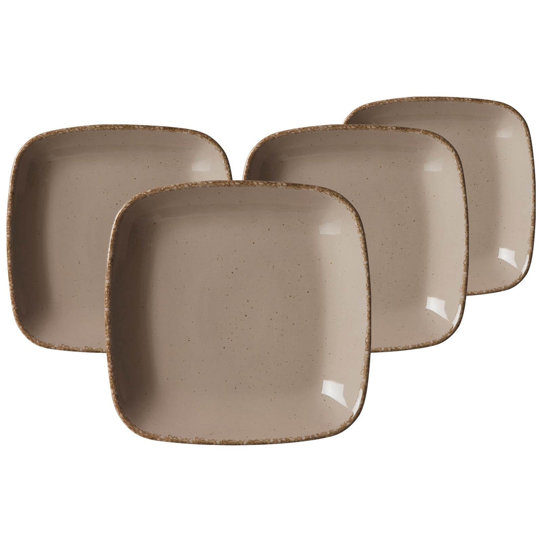 Ritzenhoff & Breker Suppenteller-Set Casa 4-teilig, 22 x 22 cm, Tiefe Teller im Vintage-Look, Mix &