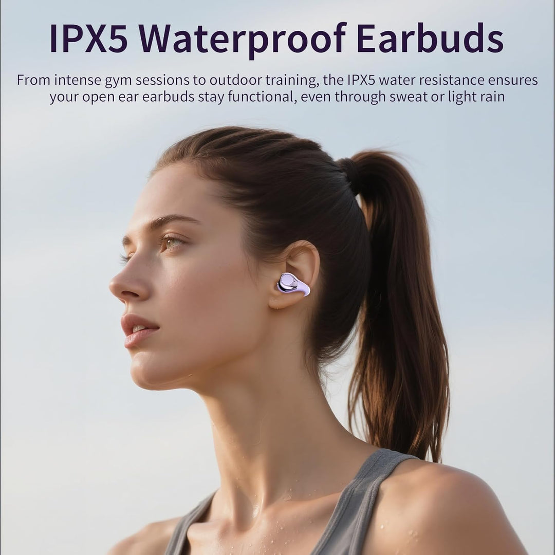 Open-Ear-Kopfhörer I5, Kabellose Bluetooth 6.0 Clip-On-Ohrhörer mit ENC, IPX5 wasserdicht, 36 Std. L
