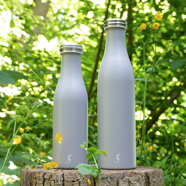 LURCH Edelstahl-Isolierflasche 0,75 l in Jura grey - Perfekt für jede Aktivität, Jura Grey