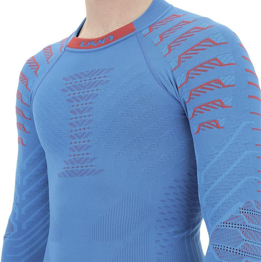 UYN Herren Resilyon Langarmshirt, Blue/Red, XXL