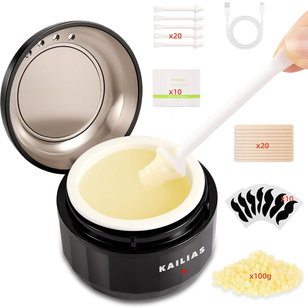 Nose Wax Kit,Nasenhaar Wachs,Nasenwachs Haarentfernung Set für Männer und Frauen,Tragbarer Nasenhaar