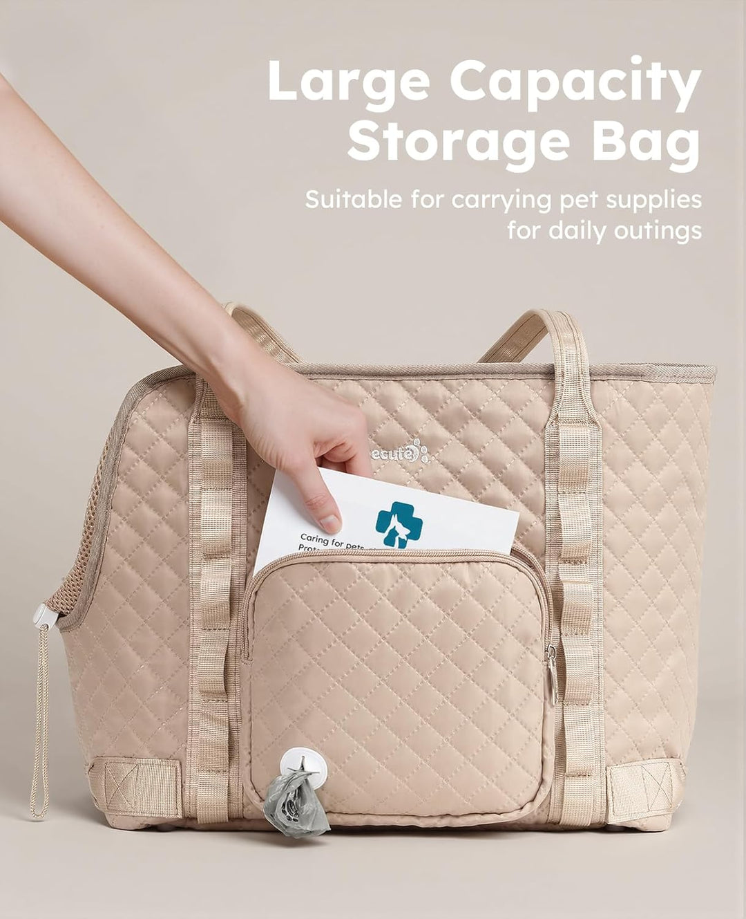 pecute Hundetasche für Kleine Hunde 5kg, Tragetasche Hund Hundetragetasche Leichte, Faltbare Hundetr