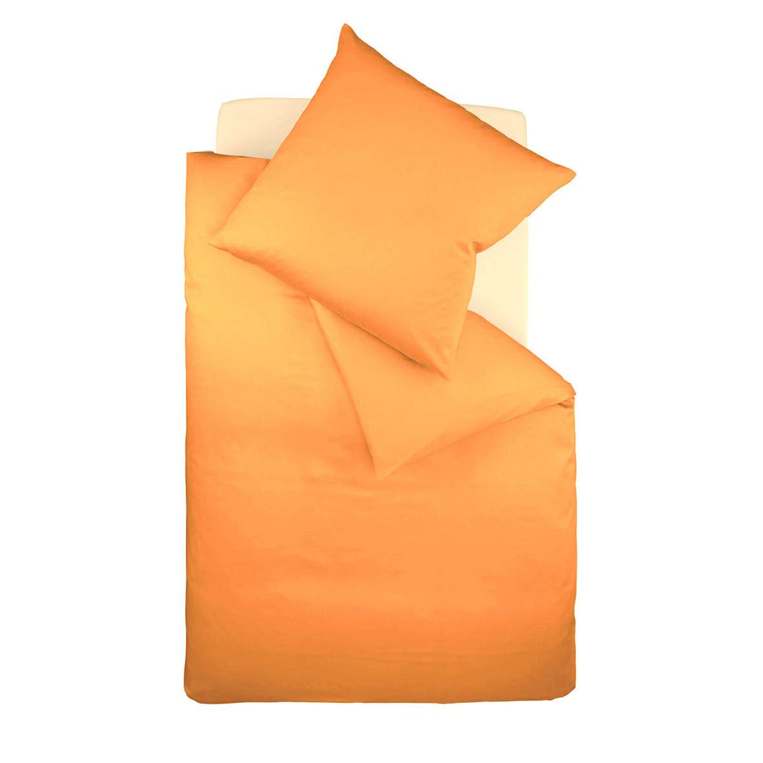 fleuresse Uni-Colours Bettwäsche-Set, Mako Satin, 100 Prozent Baumwolle, Fb. Gold, 240 x 220 cm Oran