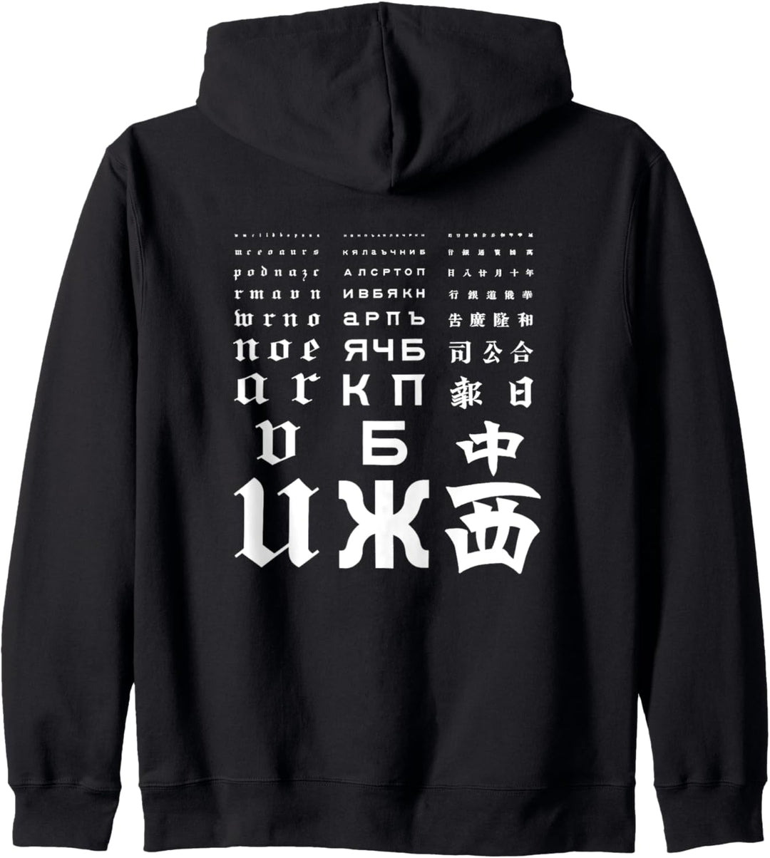 Vintage englische russische chinesische Sehtafel - Optiker Kapuzenjacke