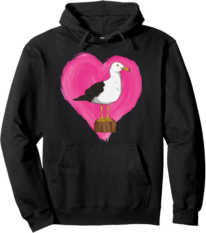 Möwe Herz Design Seemöwe Liebe Love Möwen Pullover Hoodie