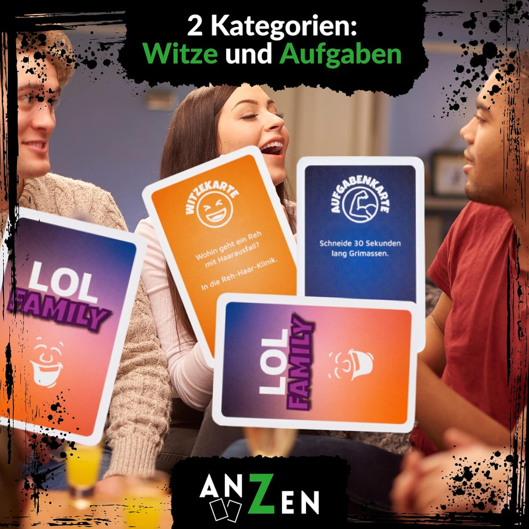 LOL FAMILY – Lachen verboten | lustiges Kartenspiel ab 8-10 Jahre-n | Geschenk-e für Mädchen & Junge