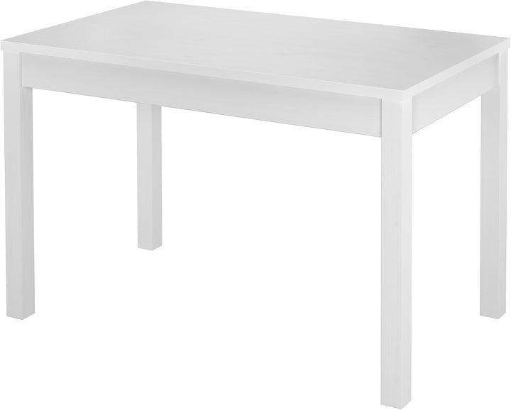 Erst-Holz Weisser schmaler Esszimmertisch aus Kiefer massiv 70x120 cm wählbares Tischbein-Design V-9