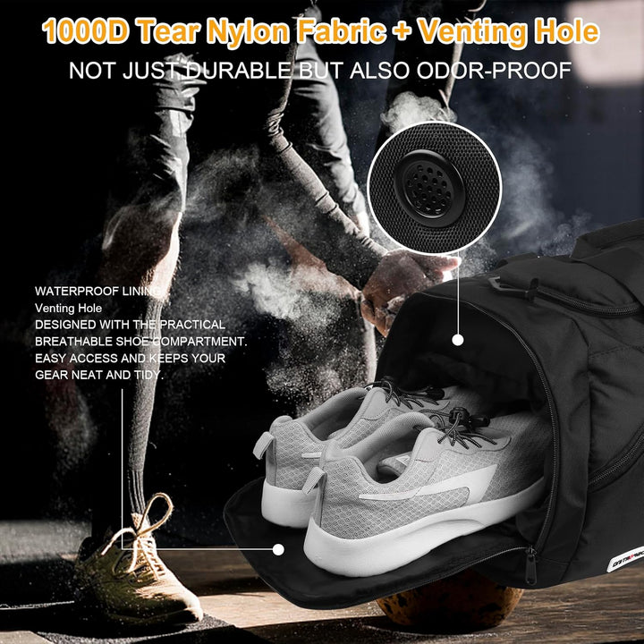 Speedsporting Sporttasche Männer Reisetasche Wasserdicht Fitnesstasche für männer mit Schuhfach Gym