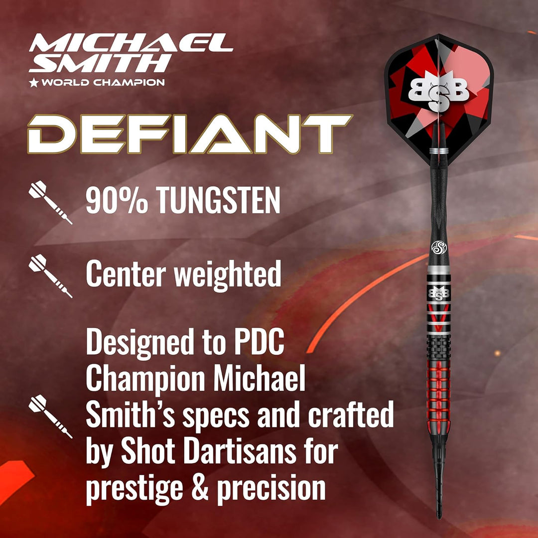 Shot Soft Darts Michael Smith Bully Boy Defiant 90% Tungsten Softtip Darts Softdart Hochwertige Tung
