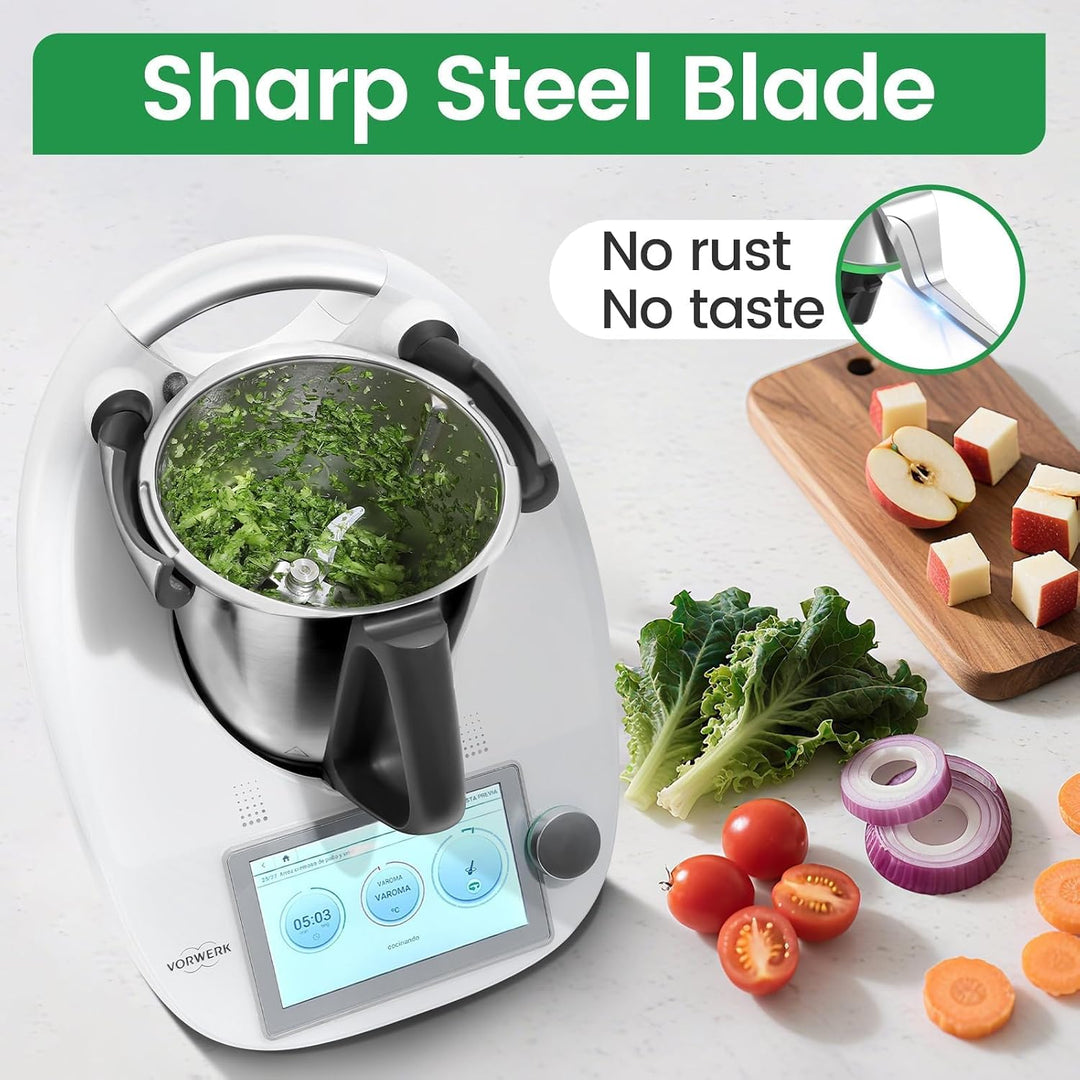 Mixmesser kompatibel mit Thermomix TM5 TM6 TM7, Ersatzmesser mit Dichtring für Vorwerk Küchenmaschin