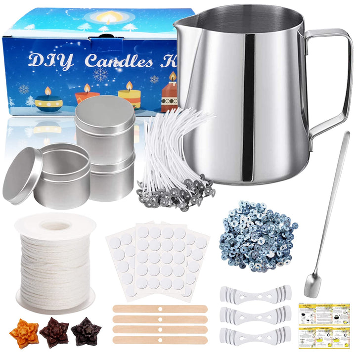 DIY Kerzenherstellung Kit,Duftkerzen,Candle Craft Supplies Set，Mit Candle Make Giesstopf,Dochte,Kerz