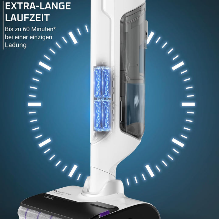 Rowenta X-Clean 10, kabelloser Akku-Nass-Trockensauger, Saugwischer selbstreinigend und -trocknend,