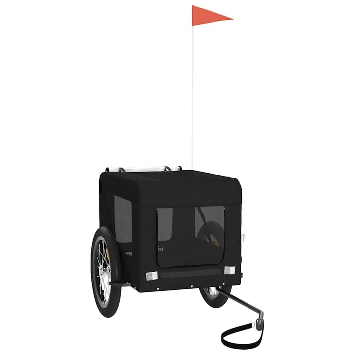 vidaXL Fahrradanhänger für Hunde, Hundeanhänger mit Reflektoren Flagge, Hundetransporter Maximale Be