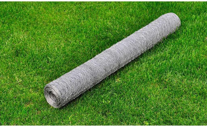 vidaXL Maschendraht Drahtzaun Drahtgeflecht Zaun Verzinkter Stahl 25×1 m Silbern