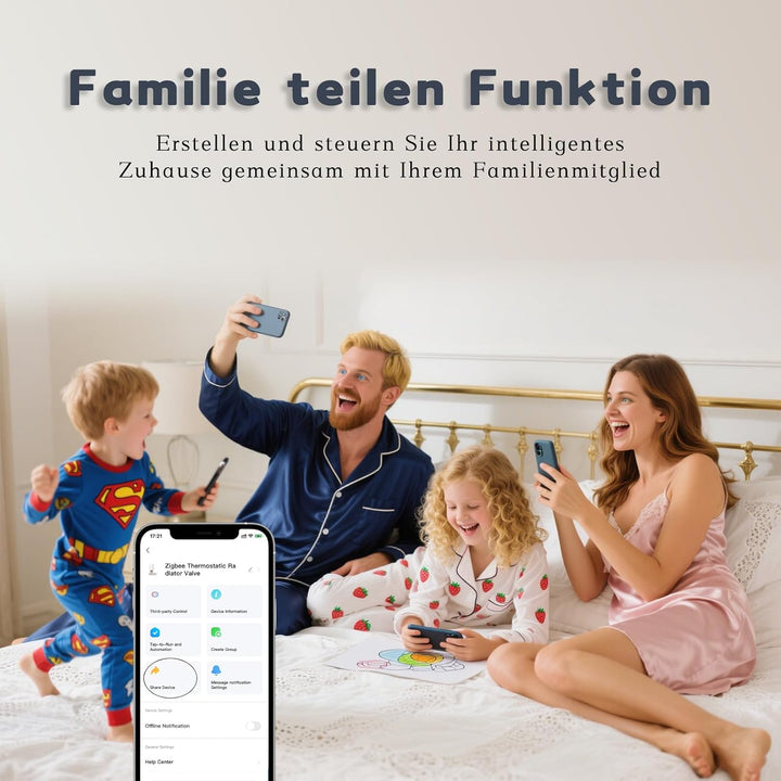 Smart Heizkörperthermostat,ZigBee Thermostat für Heizung,Programmierbar Heizungsthermostat Bluetooth
