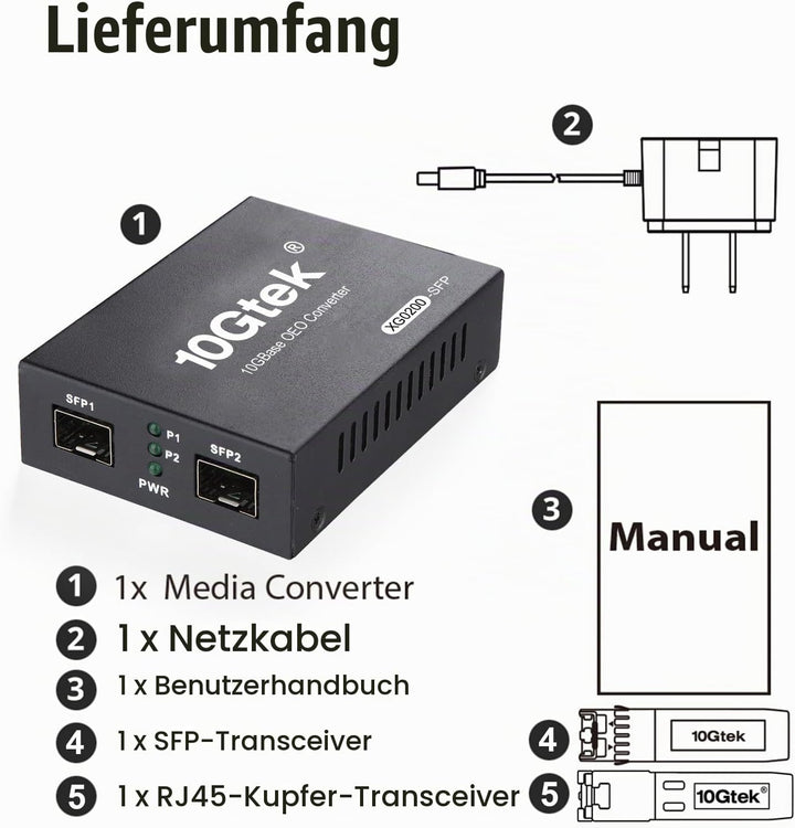 10Gtek® SFP+ Media Converter G0200-SFP (Kit 